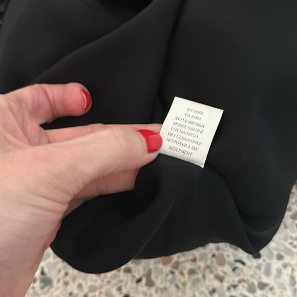 Theory black crescent beaded sequin mini cocktail dress 4 - Picture 8 of 9